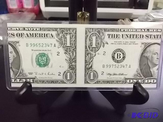 Federal Reserve Note With Shearing Mistake...