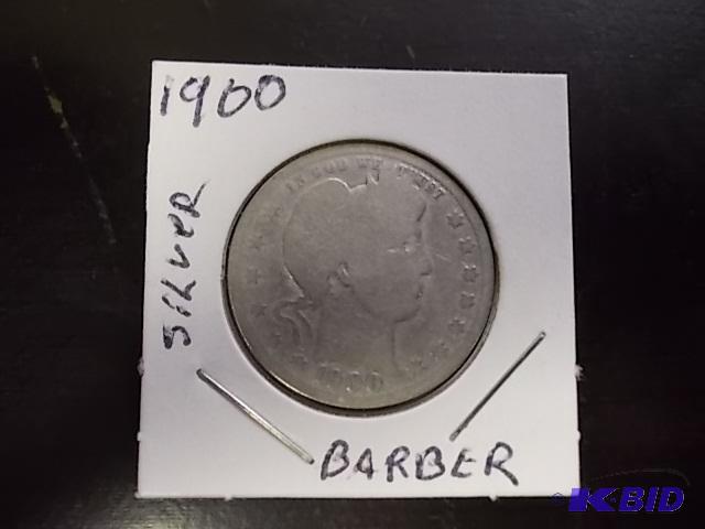 1900 Barber Silver Quarter...