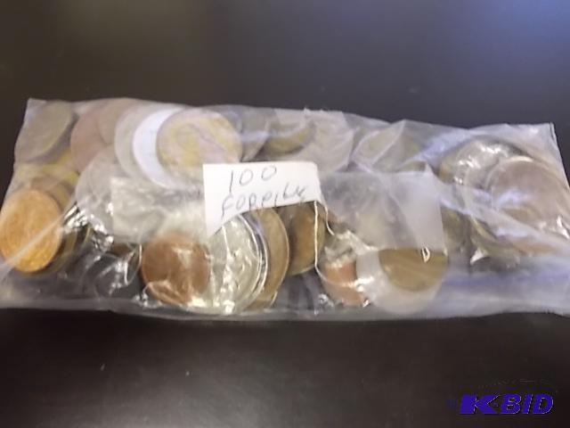 Bag Lot Of 100 Foreign Coins...