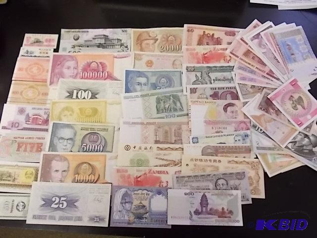 Large Lot Of &nbsp65 Foreign Currency...