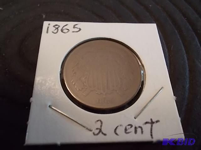 1865 Two Cent Piece...