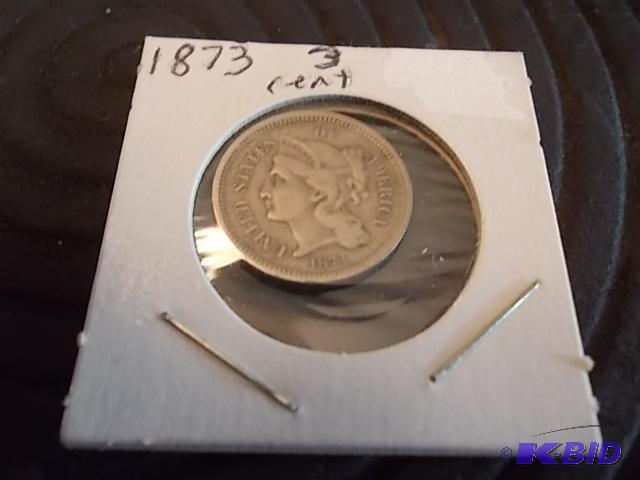1873 Three Cent Piece...