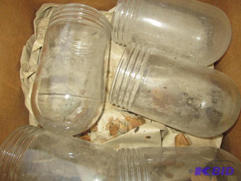lot 86 image: Double layer box of glass light covers...