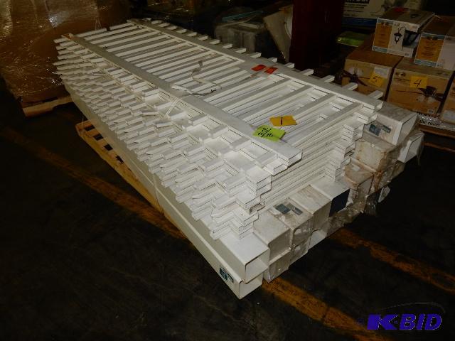 lot 1 image: White Vinyl Fencing.. 9, 3ft x 8 ft sections ...