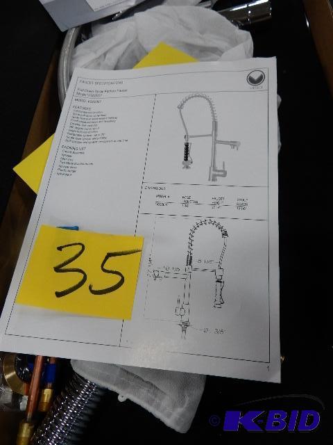 lot 35 image: Model VG02007 Vigo pull Down Kitchen Faucet s...