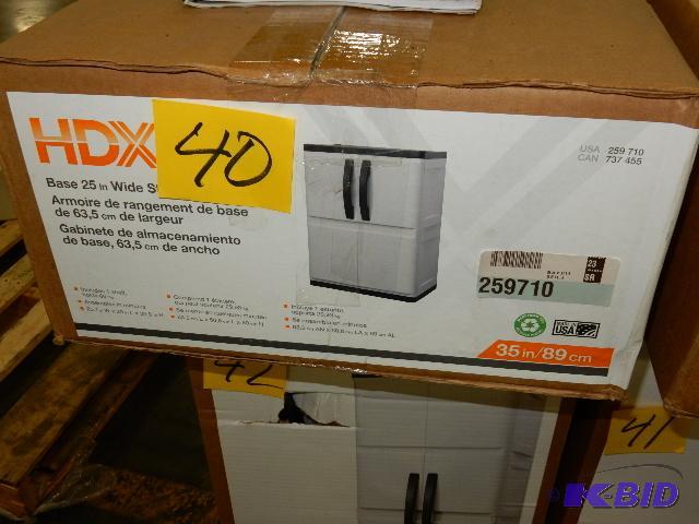 lot 40 image: Heavy Plastic Storage Cabinets.. Assembly req...