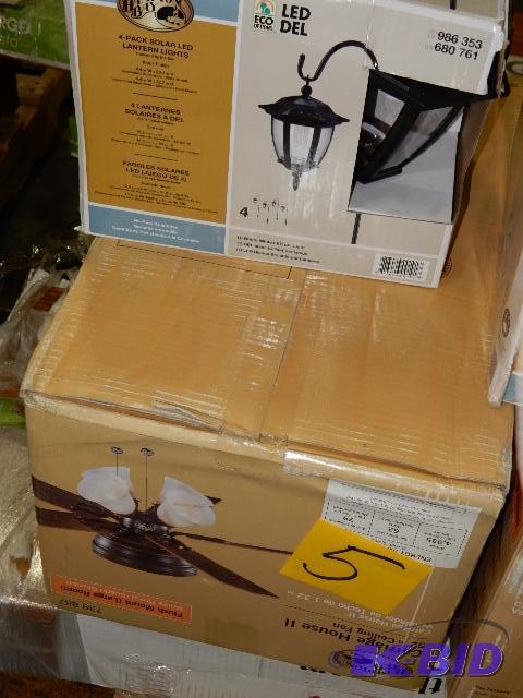 lot 5 image: Hampton Bay Carriage Houe II 52in ceiling Fan...