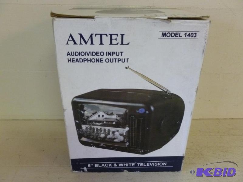lot 100 image: Amtel&nbsp5" - 12v. black and white t.v...