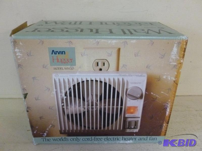 lot 101 image: Arvin Wall Hugger electric fan, new in the bo...