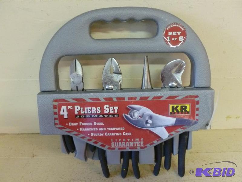 lot 105 image: KR Tools 4 pc. jobmates pliers set, looks lik...