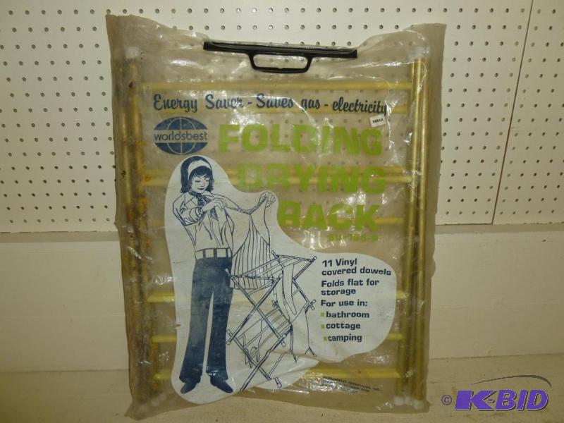 lot 110 image: Worlds Best metal folding clothes drying rac...
