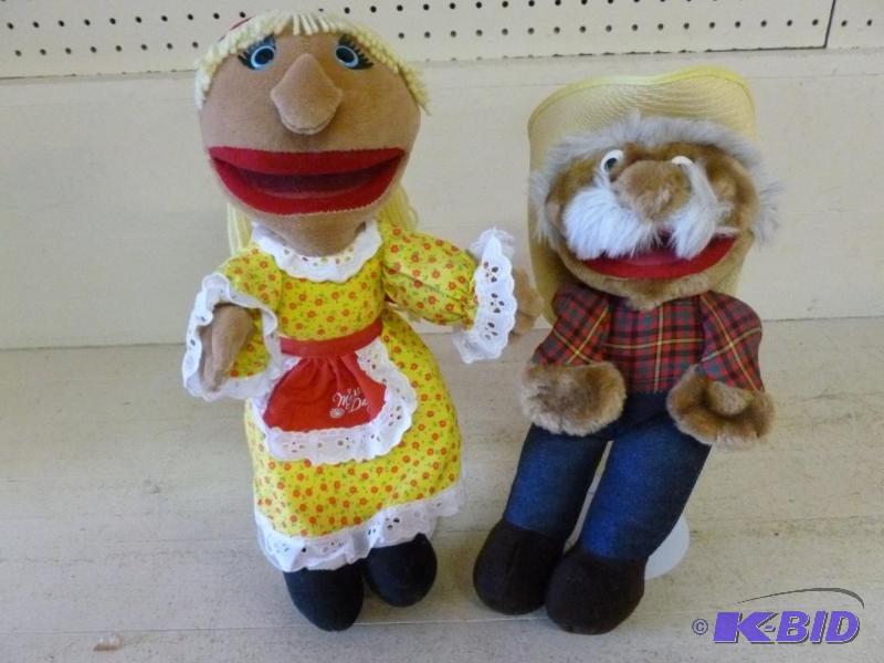 lot 115 image: Lot of two collectible dolls on metal stands ...
