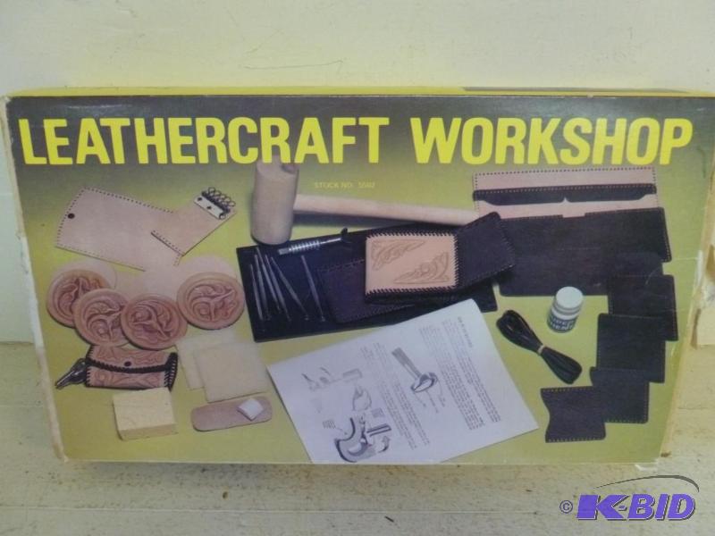 lot 117 image: Tandy Leather Co. Leathercraft Workshop Kit, ...