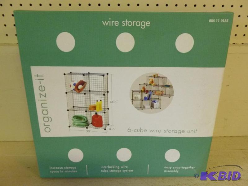 lot 129 image: Organize-It, 6-cube wire storage unit, brand ...