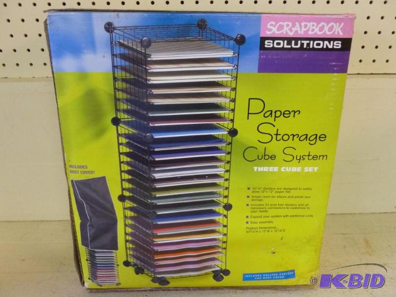 lot 133 image: Scrapbook Solutions Three Cube Paper&nbspSto...