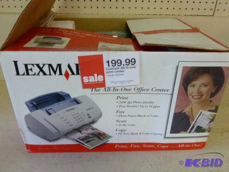 lot 134 image: Lexmark X63 All In One Printer, Fax, Scan and...