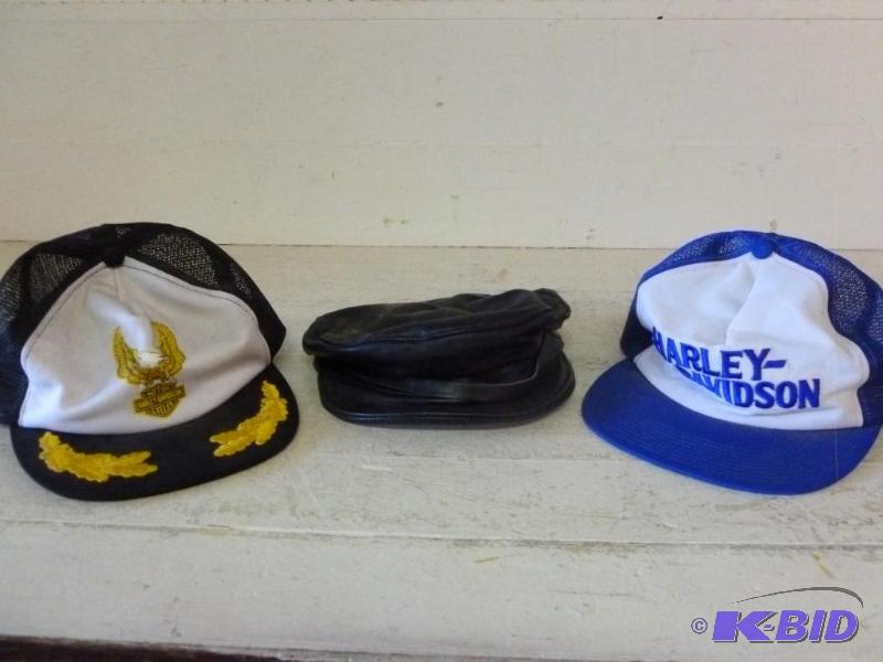 lot 14 image: Lot of two collectible Harley Davidson baseba...