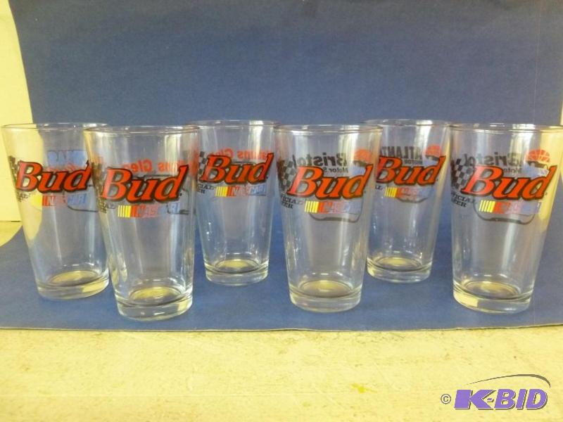 lot 25 image: A matching set of six Bud - NASCAR Bristol Mo...
