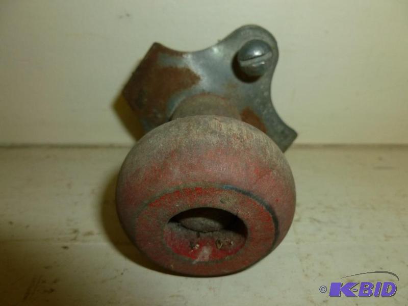 lot 77 image: Vintage wooden tractor steering wheel knob wi...