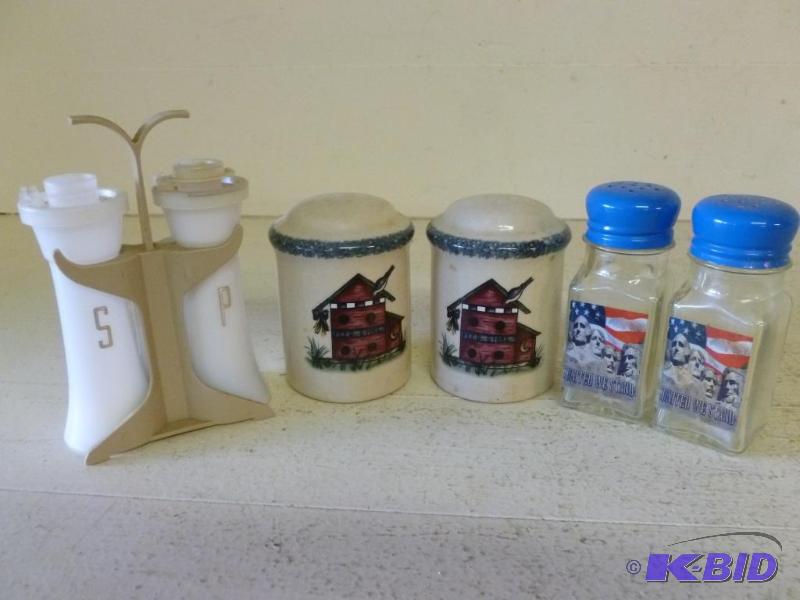 lot 84 image: Lot of three good salt and pepper shaker sets...