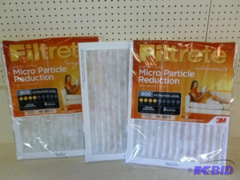 lot 89 image: Lot of three, 3M Filtrete&nbsplevel 800 micr...