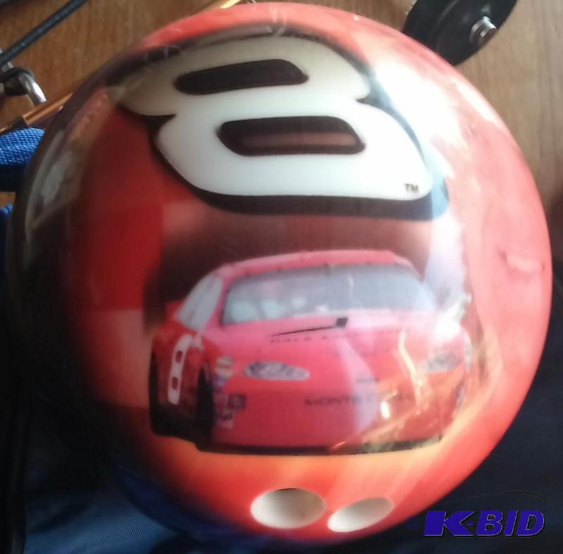 lot 3 image: Dale Earnhardt Jr #8 Bowling Ball with bag
