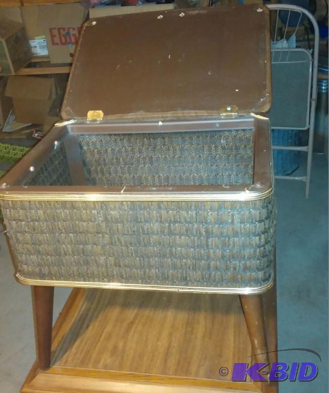 Wicker Sewing Basket on Legs...