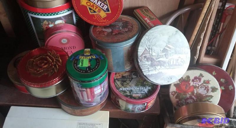 Large Lot of Metal Tins...