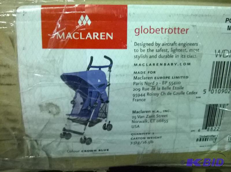 lot 40 image: Maclaren WDN11032 Globetrotter Stroller with Cup holder - Crown Blue