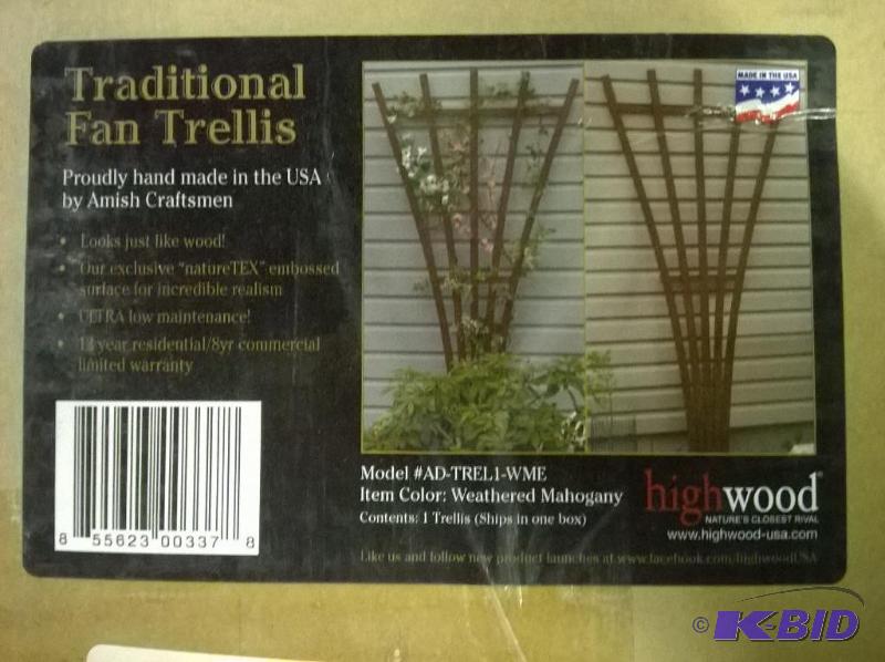 lot 45 image: Traditional Fan Garden Trellis, AD-TREL1-WME