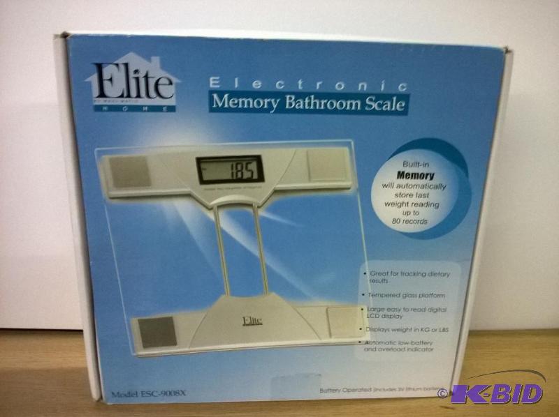 lot 74 image: Elite Home ESC-9008X 400lb Digital Bathroom Scale