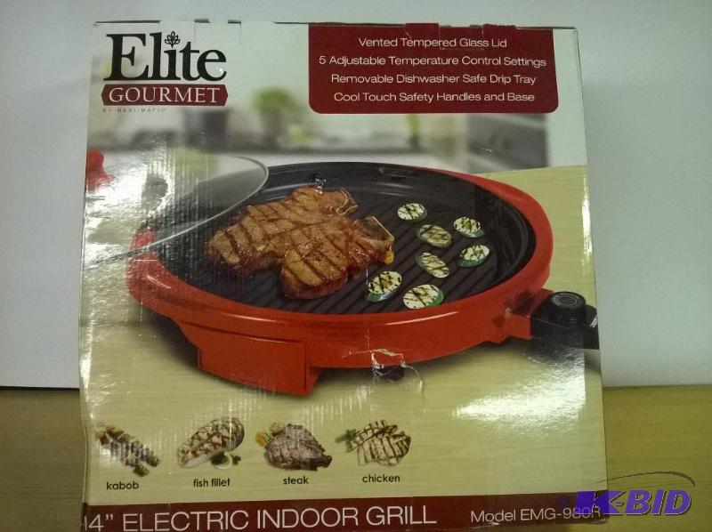 lot 9 image: Maxi Matic EMG980R 14-inch Cool-Touch Indoor Grill