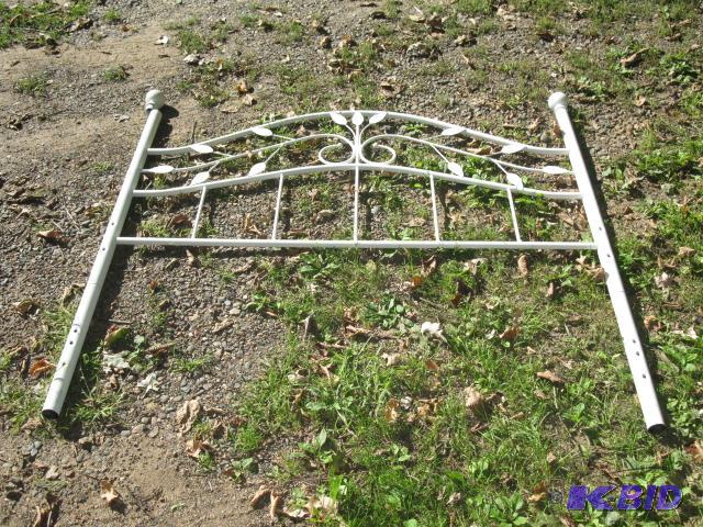 White wrought iron type headboard only...