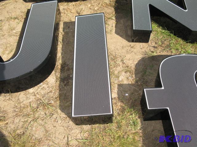 The letter I, lighted sign with wiring, appea...