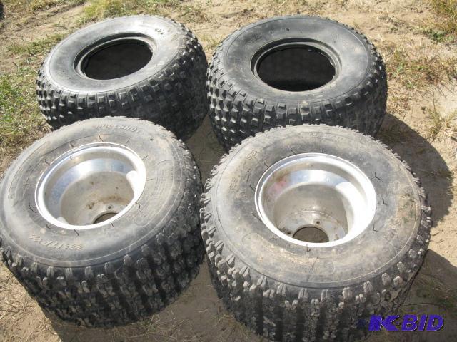 4 ATV tires, 2 with rims...