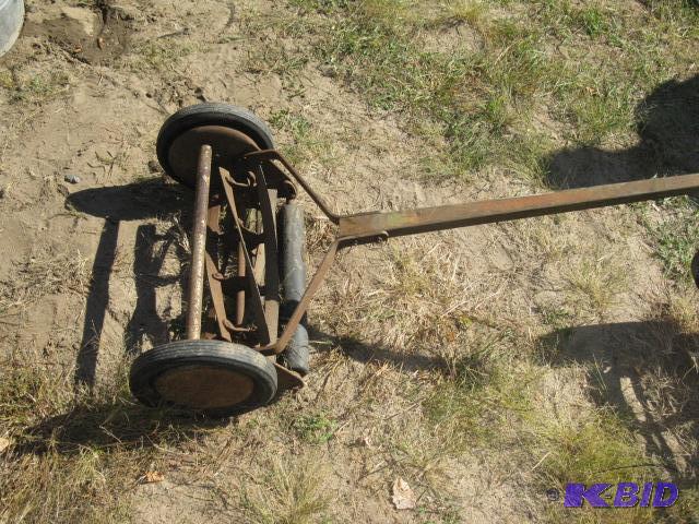 reel mower, handle needs repair...