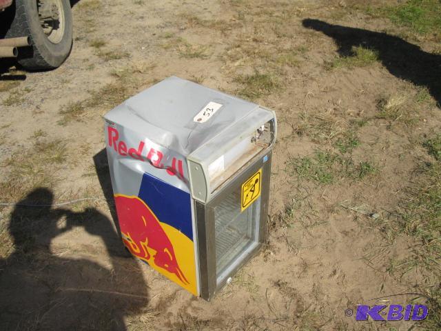 Red Bull fridge, shipping damage, but still a...