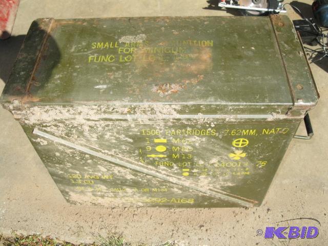 Ammo box, large, heavy metal...
