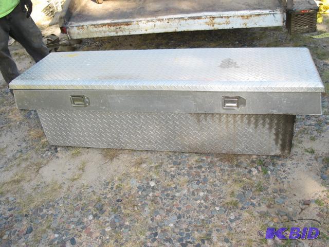 truck tool box full of wrought iron pieces,...