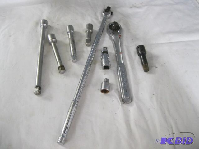 12 extensions, ratchet, u joints, craftsman, snap on, powerbuilt