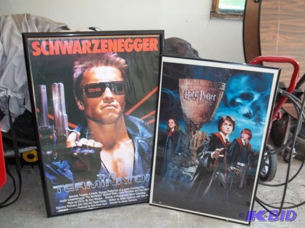 Schwarzenegger and Harry Potter posters in pl...