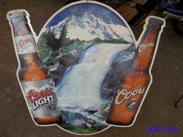 Coors Light waterfall sign Metal 20 12 x 23 ...