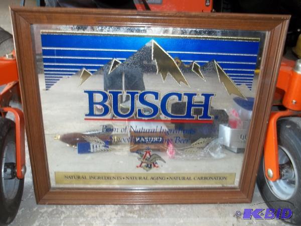 Busch mirrored sign 24 x 20...