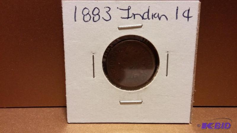 1883 INDIAN HEAD PENNY ONE CENT...