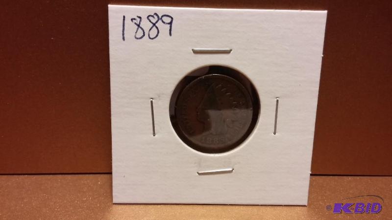 1889 INDIAN HEAD PENNY ONE CENT...