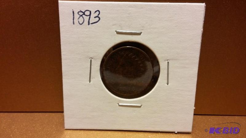 1893 INDIAN HEAD PENNY ONE CENT...