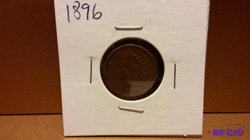 1896 INDIAN HEAD PENNY ONE CENT...