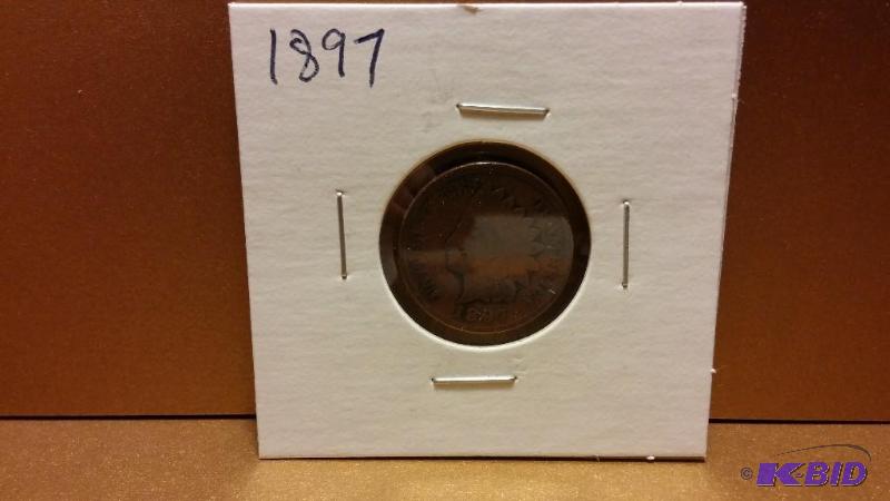 1897 INDIAN HEAD PENNY ONE CENT...