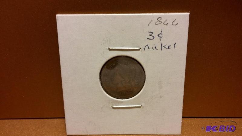 1866 3 CENT NICKEL...