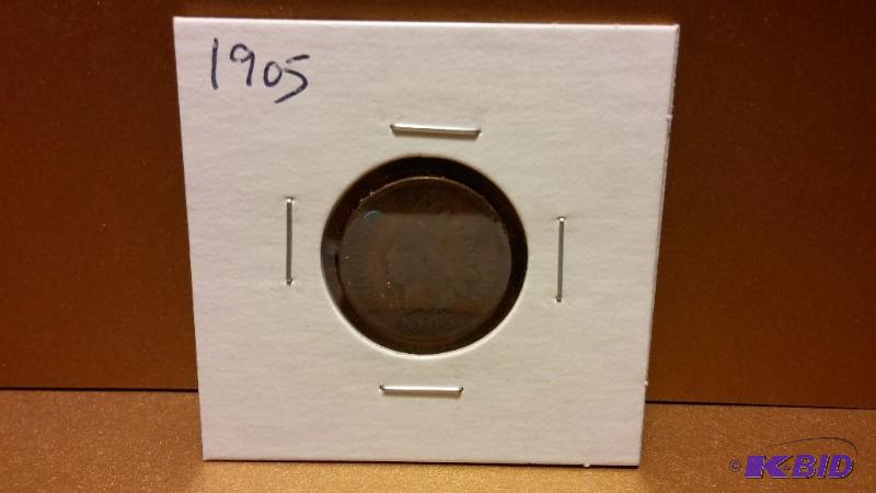 1905 INDIAN HEAD PENNY ONE CENT...